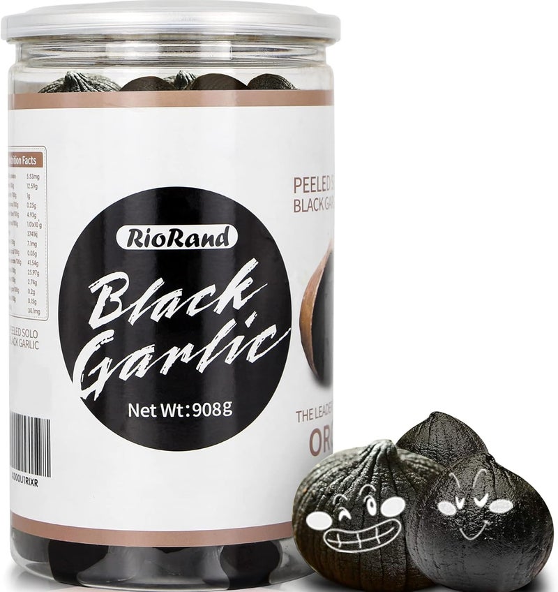 RioRand Black Garlic 908g - Whole Peeled Black Garlic Aged for 90 Days - Image 1